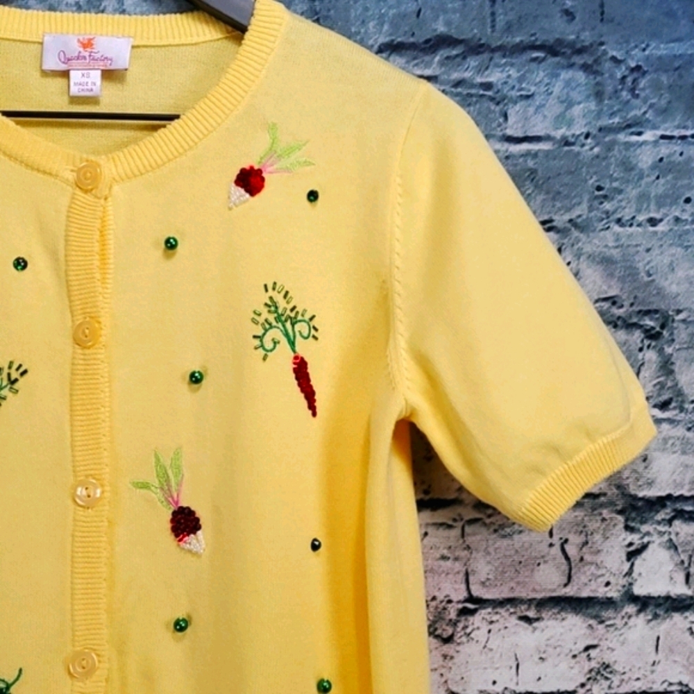 Quacker Factory | Beaded Boho Farmcore Cardigan - image 3